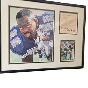 Vintage Dallas Cowboys‎ Framed Emmitt Smith Art Photo Plaque NFL Football 90s